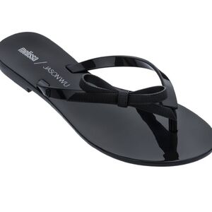 Melissa +‎ Jason Wu Harmonic Black Bow Jelly Sandals – Women’s 7